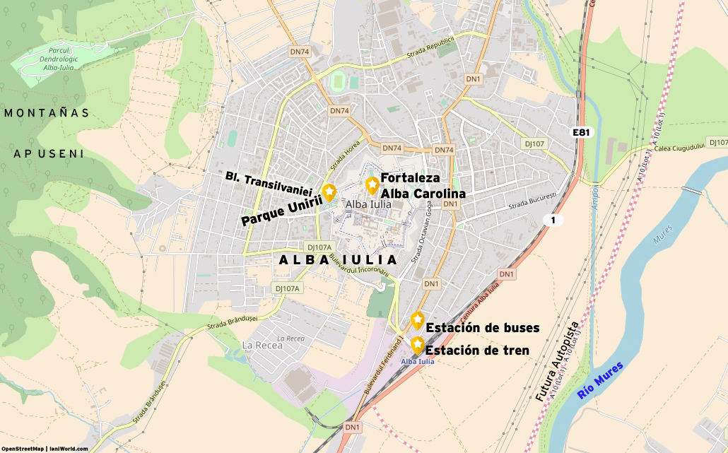 Alba Iulia mapa