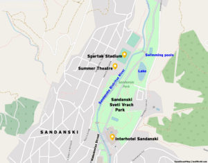 Sandanski Sveti Vrach Park map