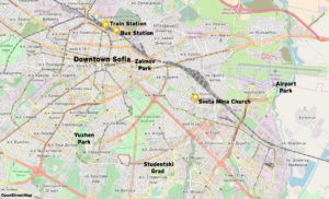 Sofia downtown map