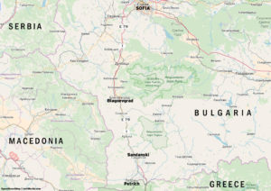Struma Valley, Sandanski location map