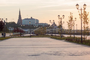 Kazan pier, sunset