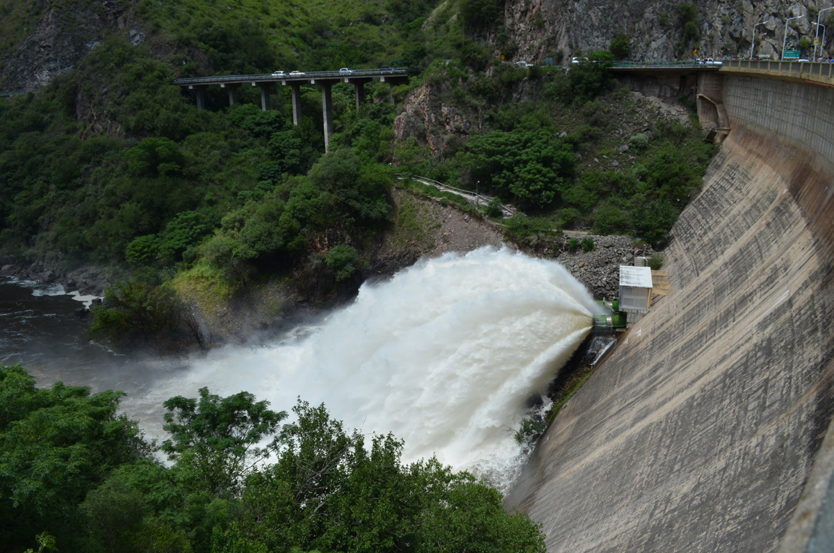 Water fall of the dam
