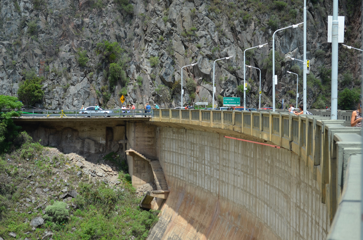 Dam wall close to the mountain, San Roque
