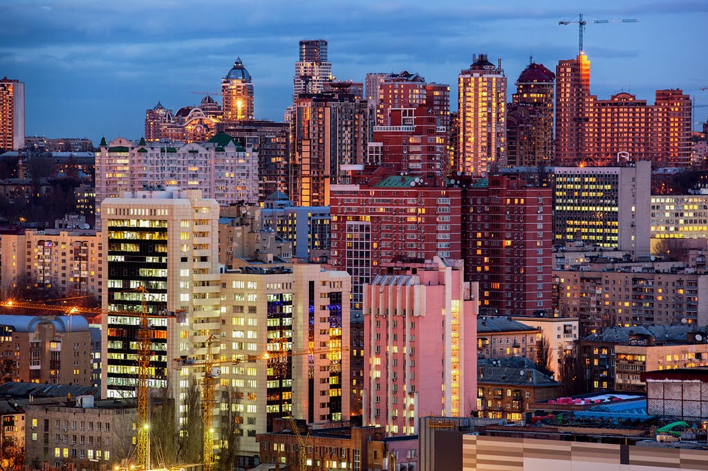 Buildings downtown kyiv