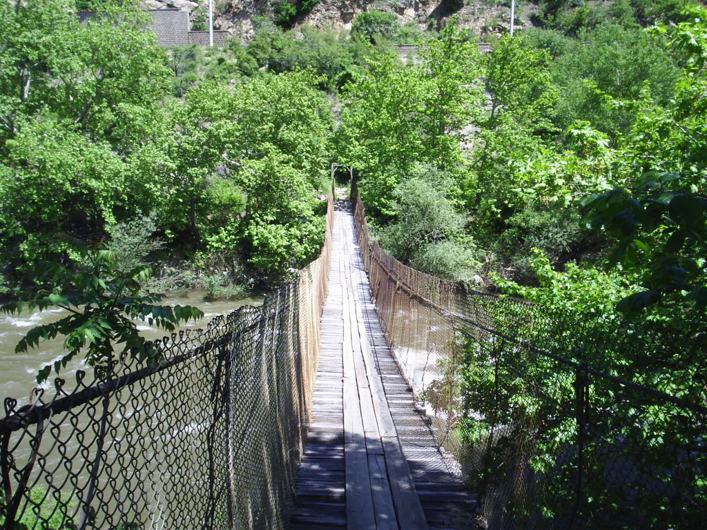 pedestrian bridge over struma river