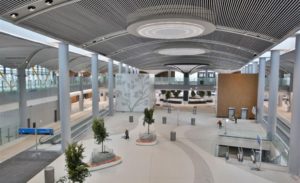Modern roof of the airport