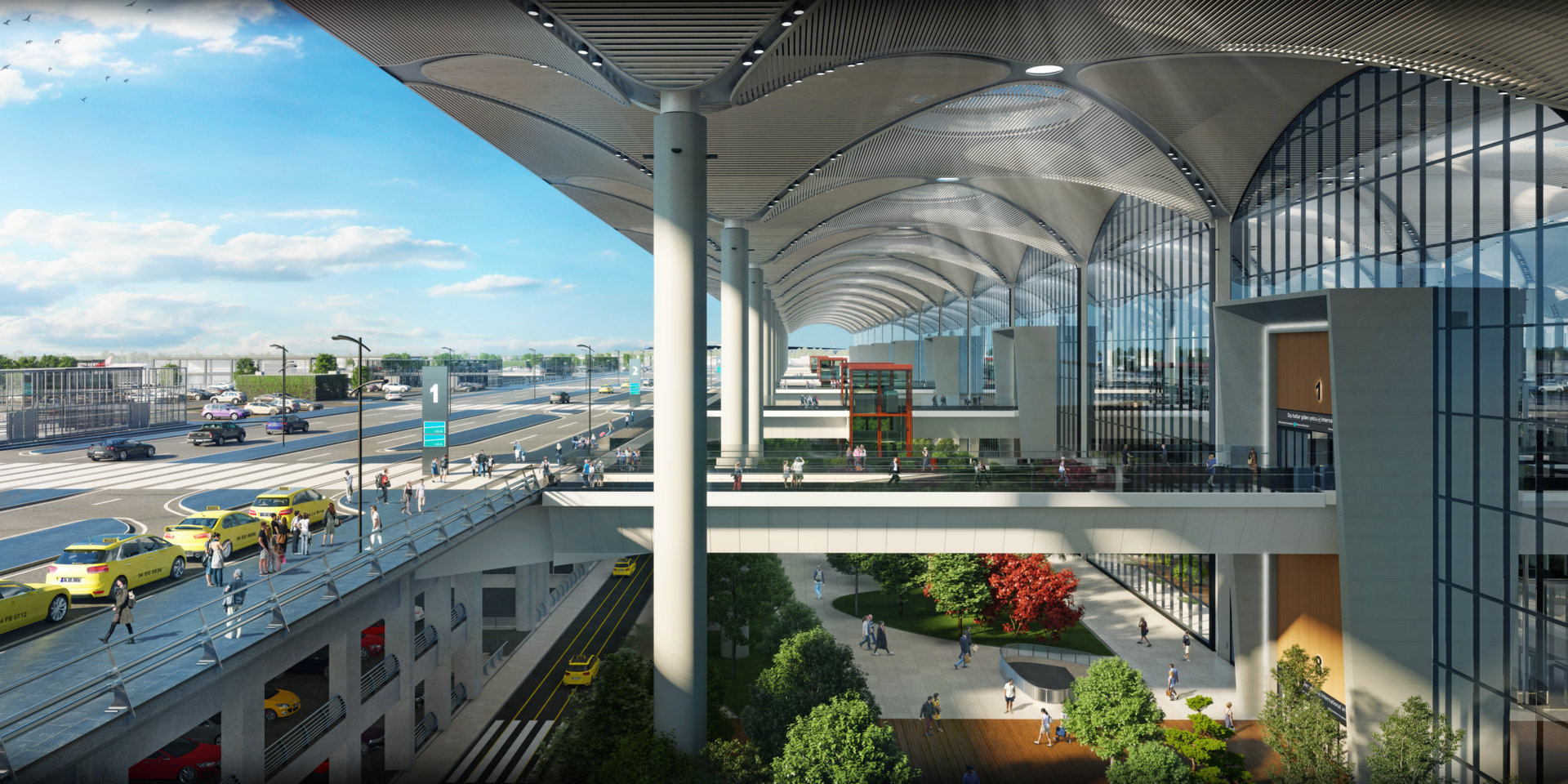 Render of entrance istanbul new airport
