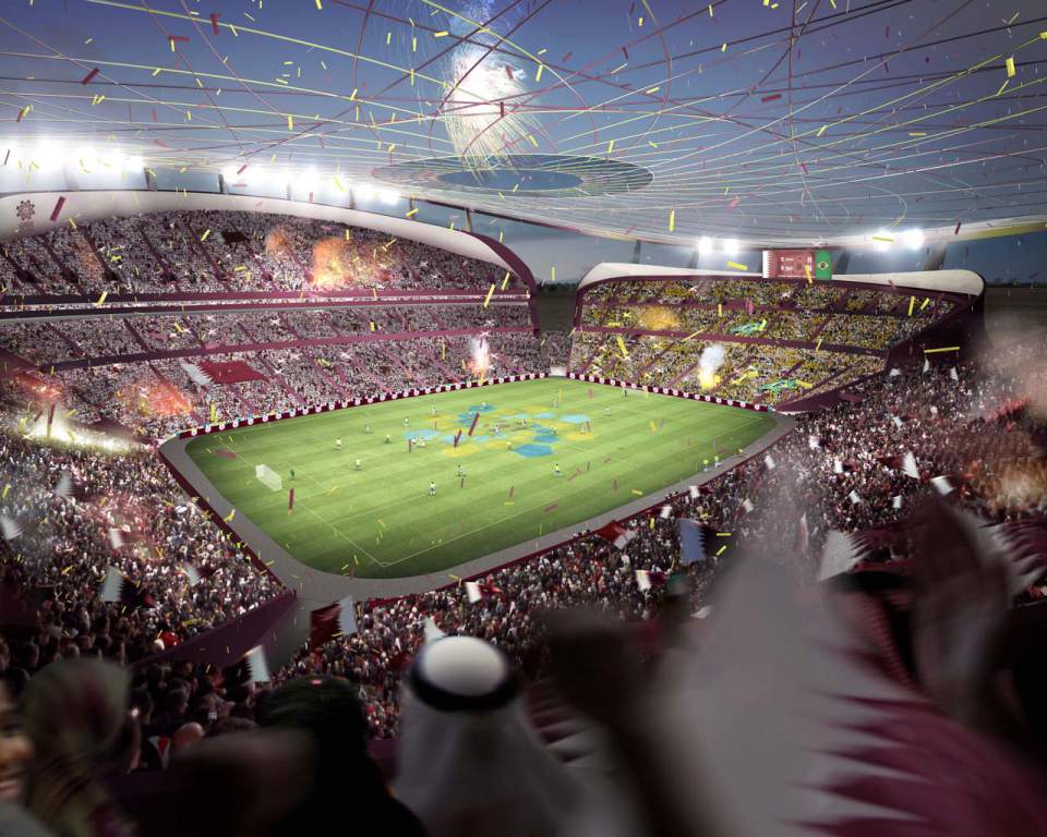 Graphic inside Lusail future stadium