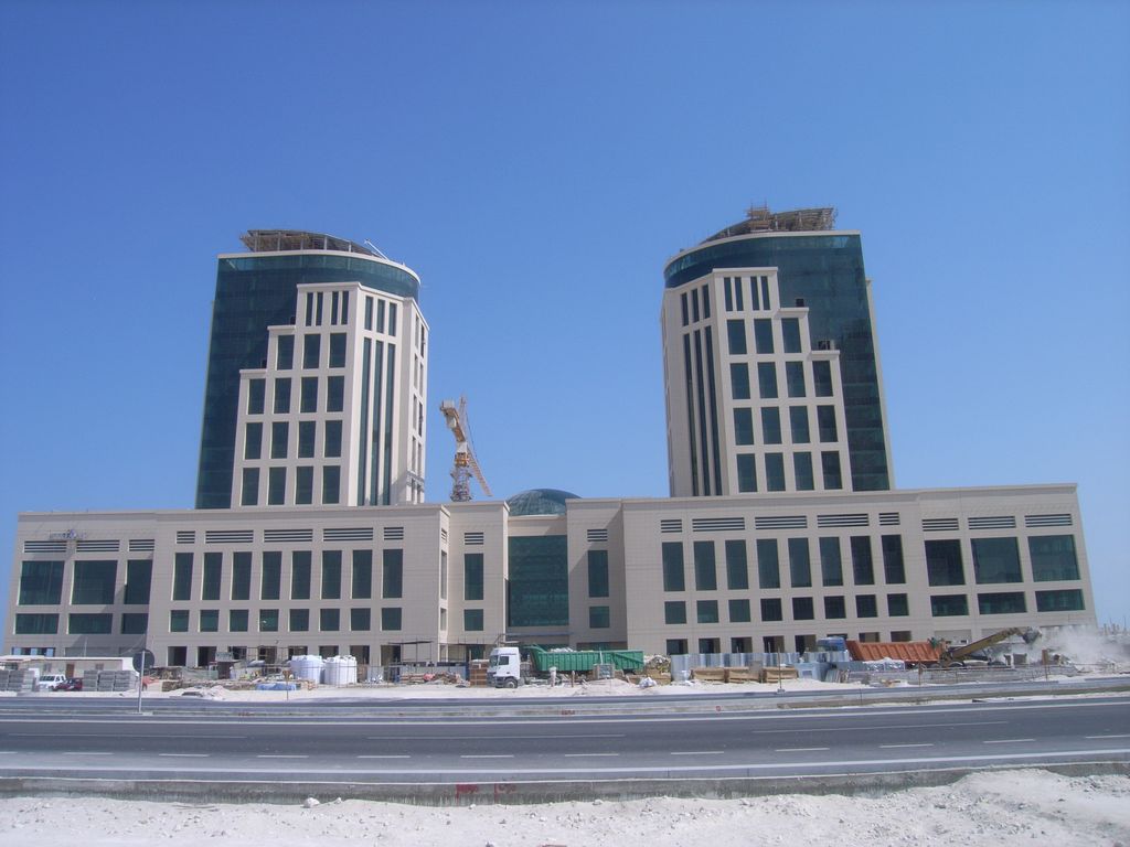 Marina district buildings under construction