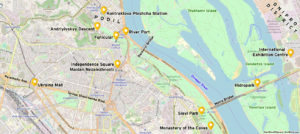 Kyiv downtown and Podil attractions