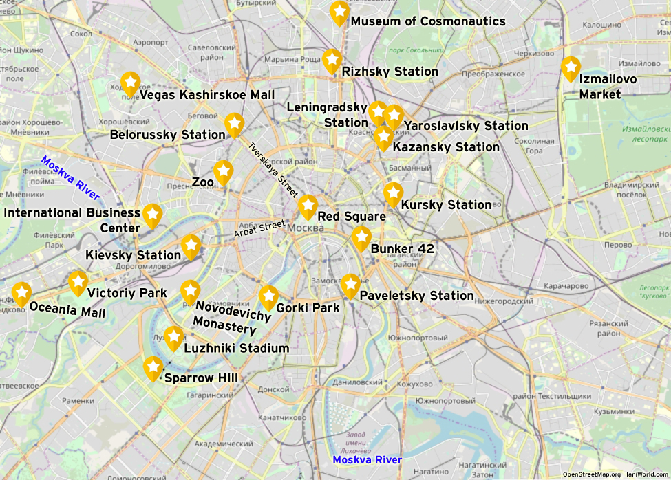 Moscow downtown map
