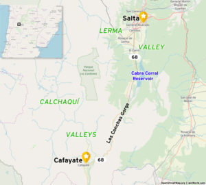 Las Conchas Gorge map
