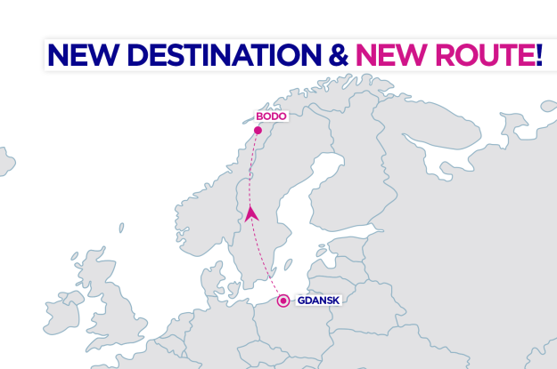 Wizz Air map route Gdansk Bodo