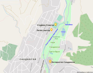 Парк Свети Врач Сандански, карта