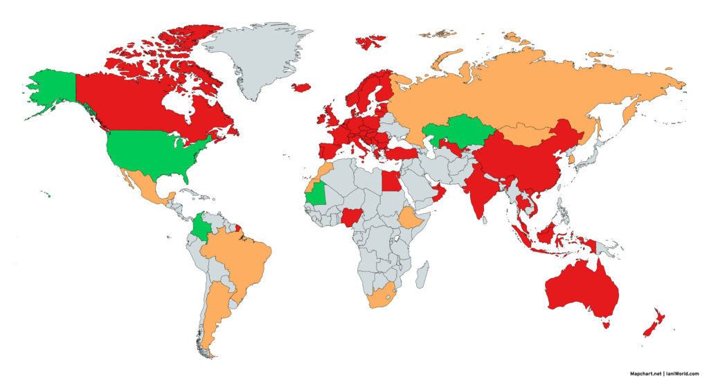 map of situation Boeing 737 MAX