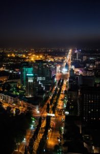 Boulevard Tarasa Shevchenka night