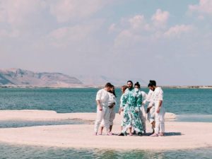 Postcards Eurovision in desert of Israel