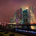 Moscow city at night
