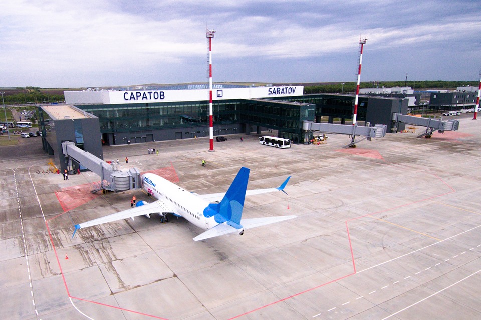 Airplane in Gagarin Airport Saratov