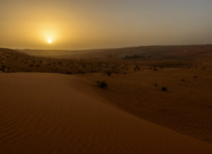 Saudi Arabia desert sunset