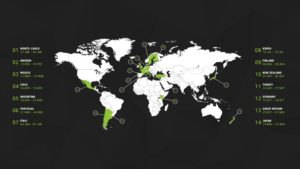 WRC Rally 2020 calendar map